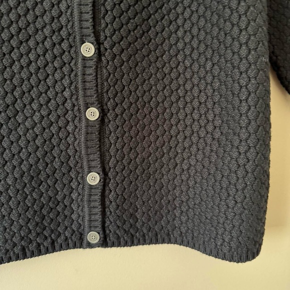 NWT Vintage Black Knit Cardigan Silver Chain Liz Claiborne Medium - Picture 3 of 6